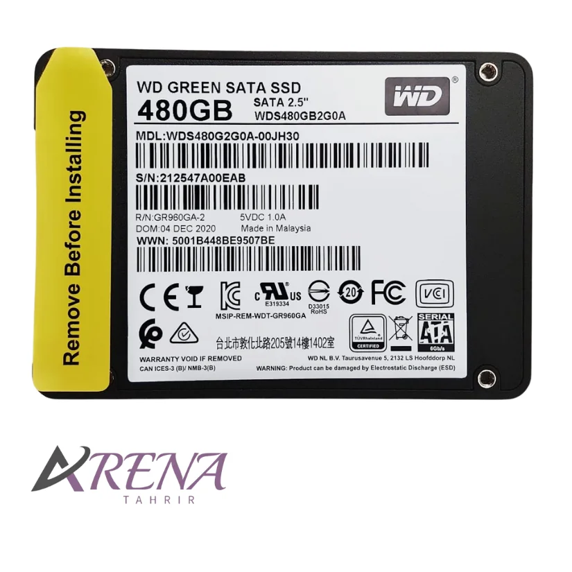 حافظه SSD اینترنال WD Green SATA ظرفیت 480 گیگ