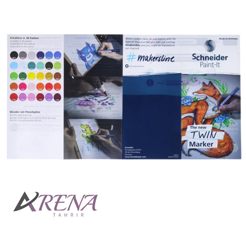 ست ماژیک دو سر 72 تکه اشنایدر SCHNEIDER