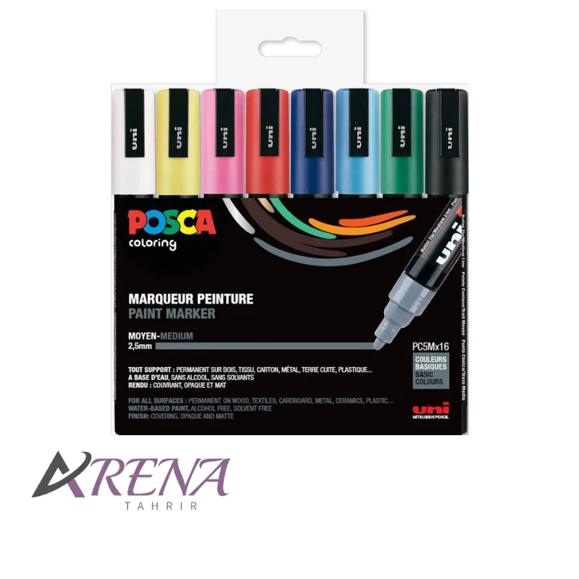 ماژیک اکریلیک POSCA ست 16 رنگ پاستلی یونی بال