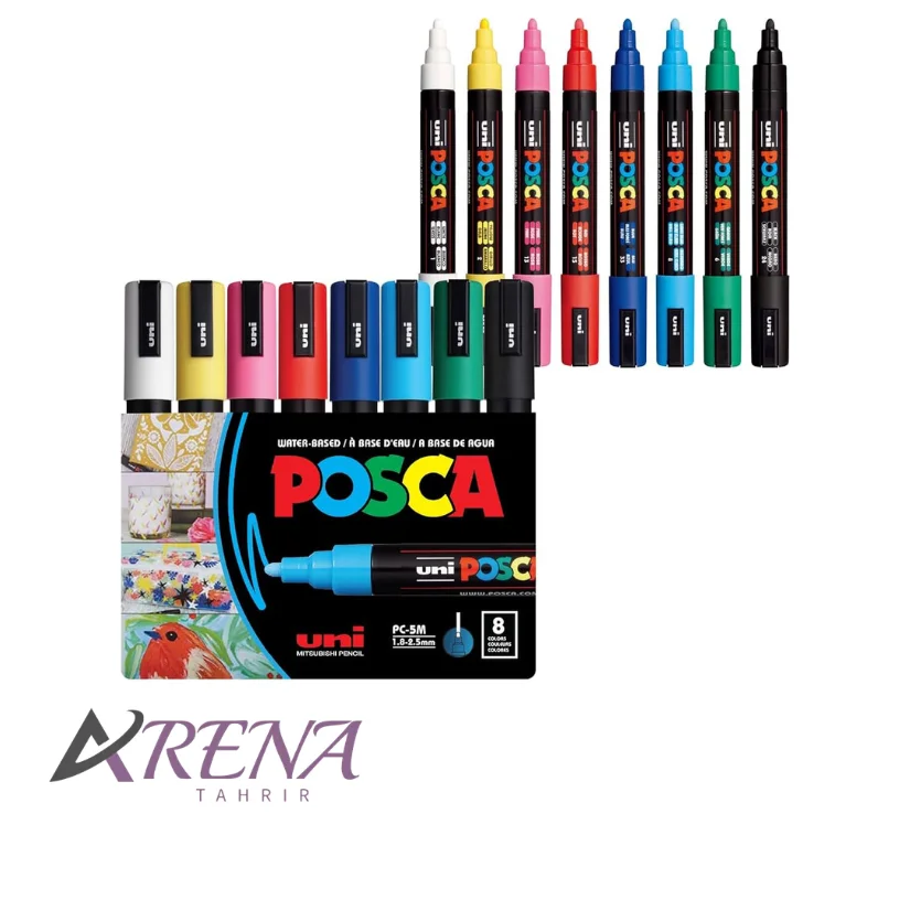 ماژیک اکریلیک POSCA ست 8 رنگ پاستلی یونی بال