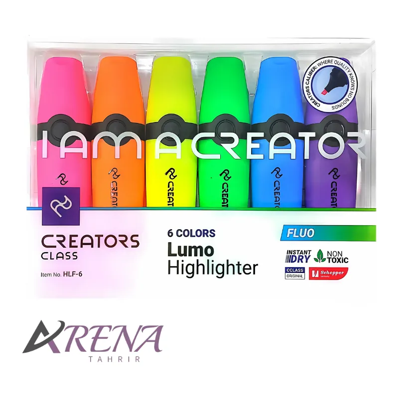 هایلایتر سی کلاس مدل لومو بسته 6 عددی