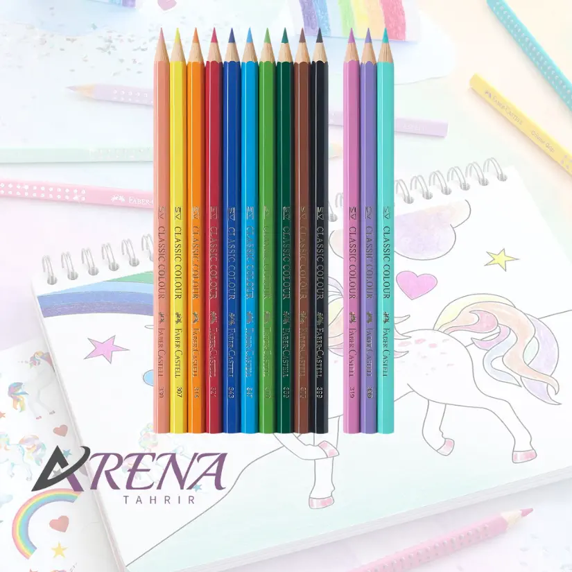 مداد رنگی ۱۳ رنگ یونیکورن فابر-کاستل