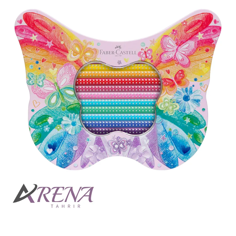مداد رنگی 20 رنگ فابر-کاستل مدل اسپارکل طرح پروانه